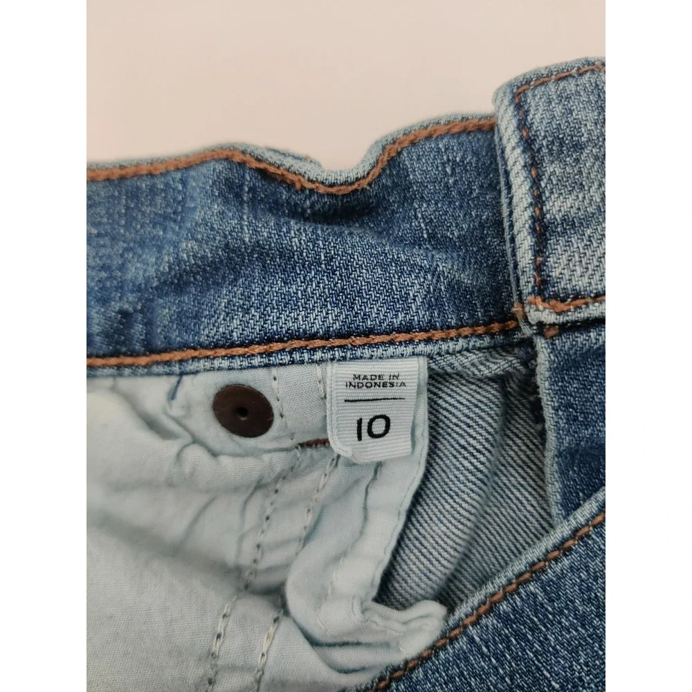 Loft Outlet Womens Denim‎ Shorts Medium Wash Button Fly Raw Hem Size 10